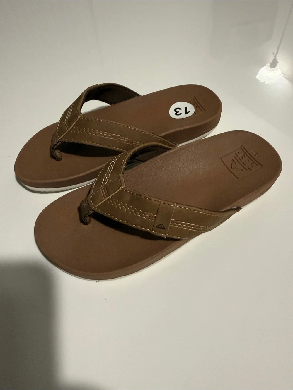 Reef Kids Brown Flip Flop Sandals Sz 13/1